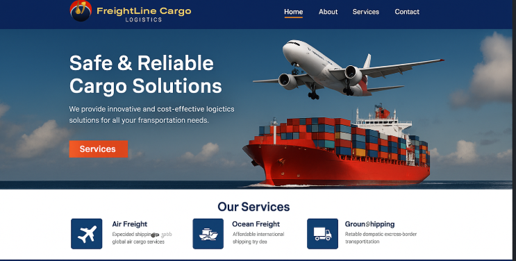 Freight Line Desktop Mockup